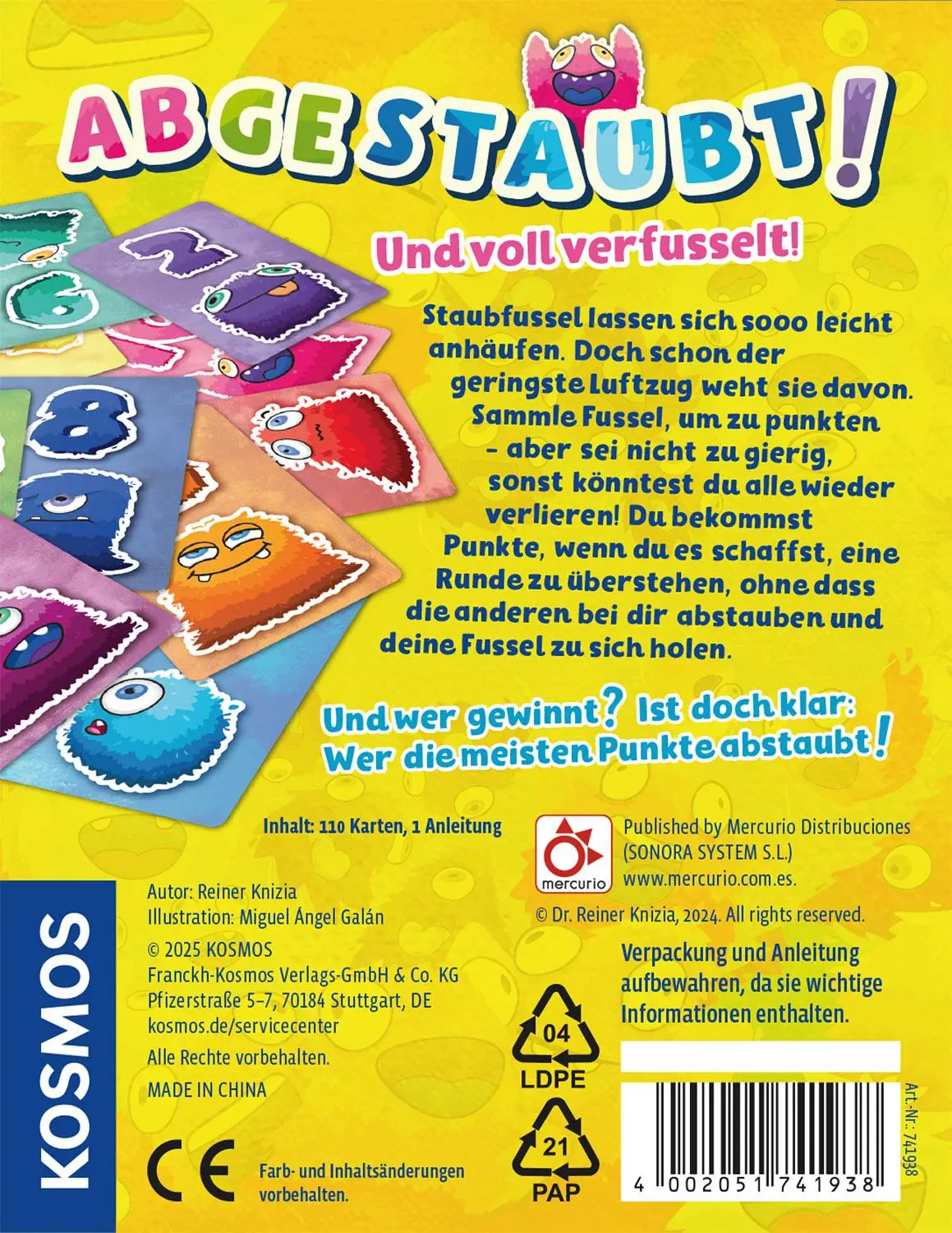 Rückseite: 4002051741938 | Abgestaubt! | Spiel | Reiner Knizia | Spiel | 741938 | Deutsch | 2025