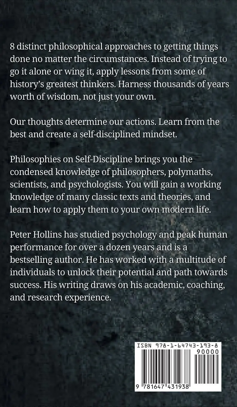 Rückseite: 9781647431938 | Philosophies on Self-Discipline | Peter Hollins | Buch | Gebunden