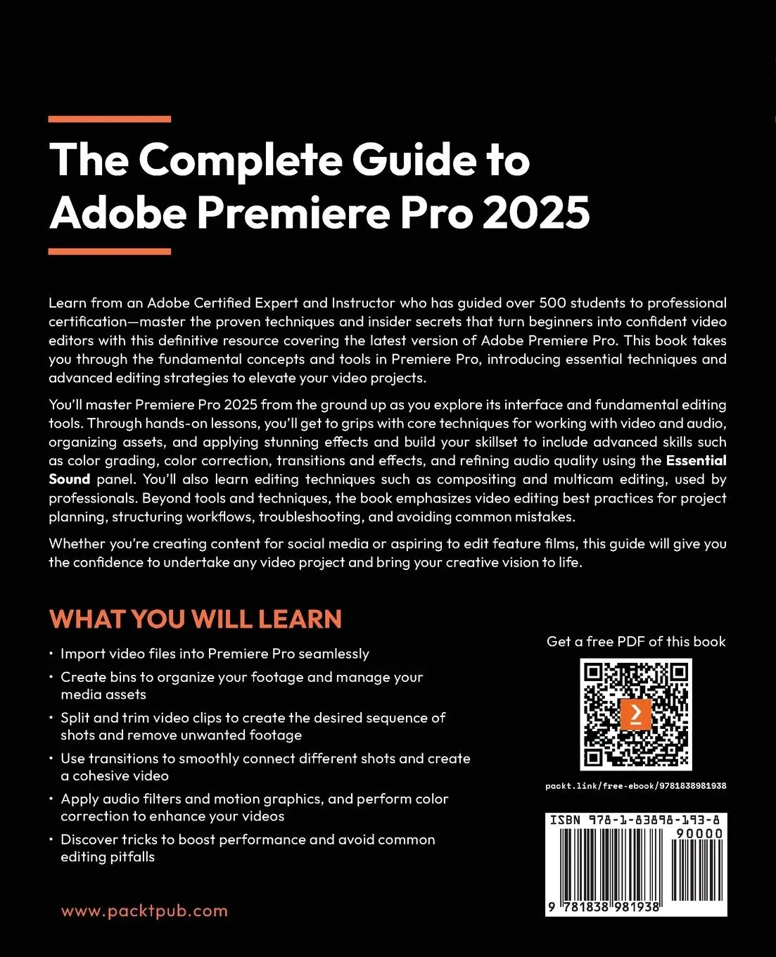 Rückseite: 9781838981938 | The Complete Guide to Adobe Premiere Pro 2025 | Najihah Najlaa | Buch