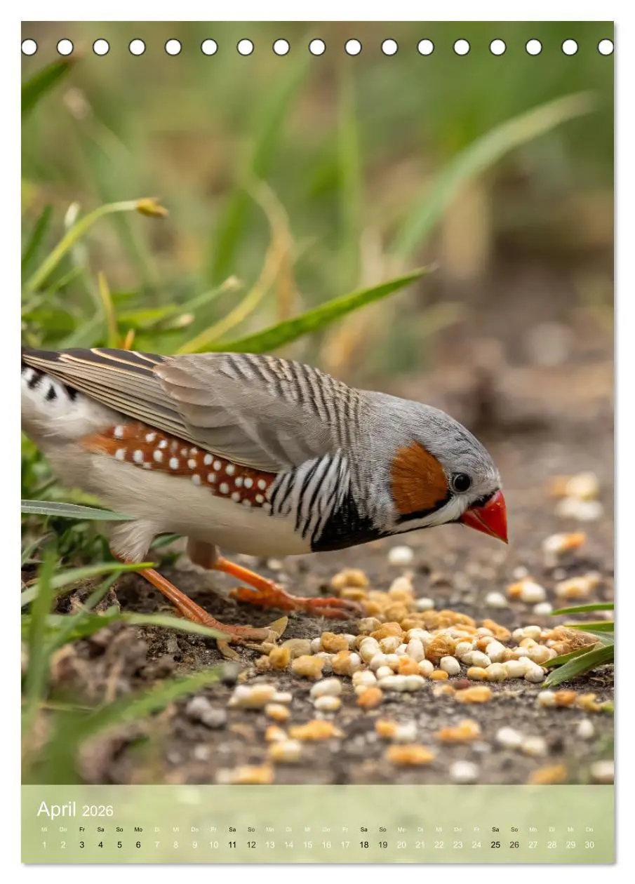 Bild: 9783516241938 | Zebrafinken - Ein Jahr voller gefiederter Momente (Tischkalender...