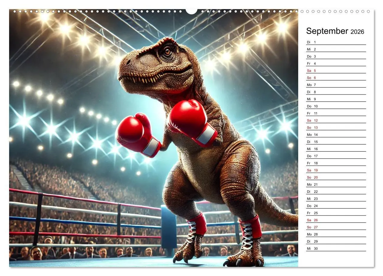 Bild: 9783457282038 | Sportlicher T-Rex - Mit Fun durch das Jahr (Wandkalender 2026 DIN...