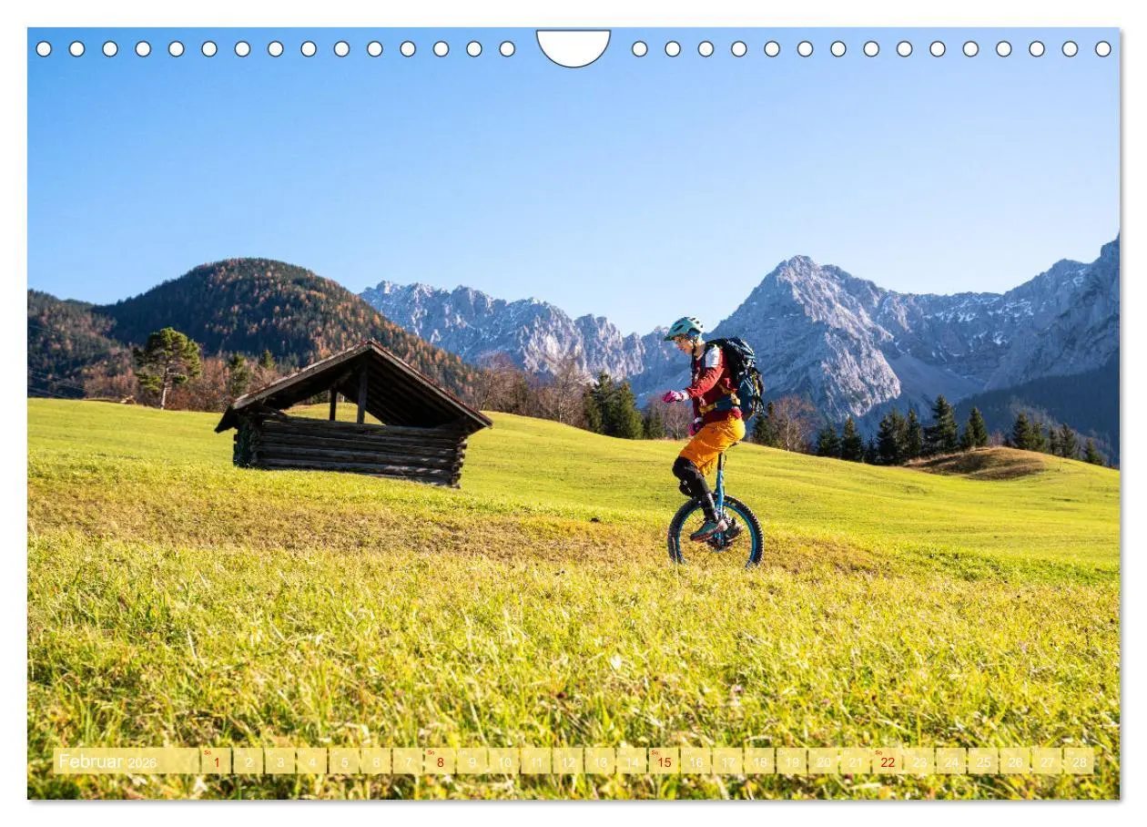 Bild: 9783457652138 | Einrad Downhill (Wandkalender 2026 DIN A4 quer), CALVENDO...