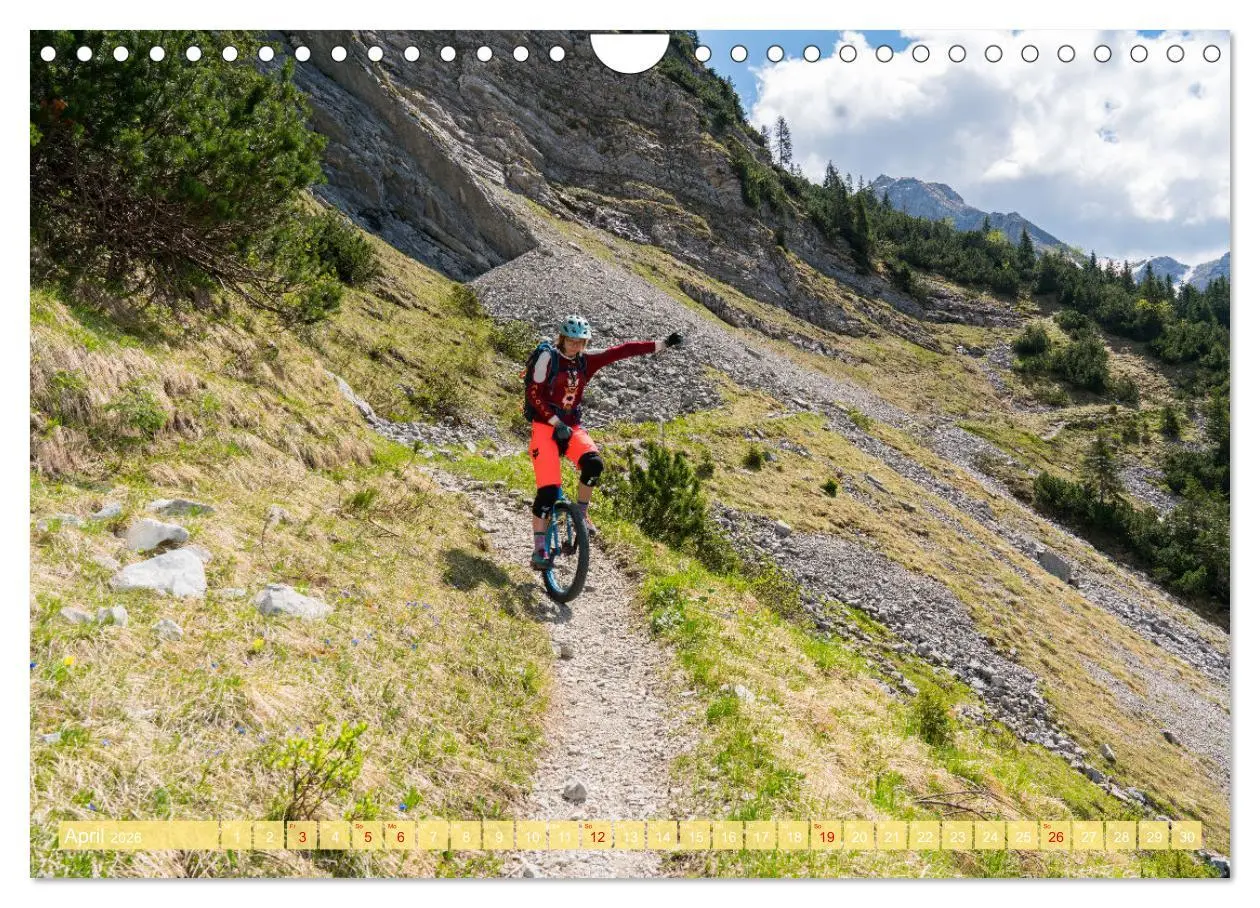 Bild: 9783457652138 | Einrad Downhill (Wandkalender 2026 DIN A4 quer), CALVENDO...