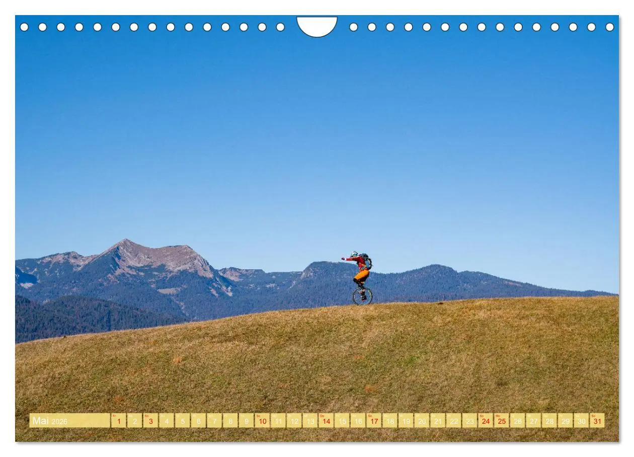 Bild: 9783457652138 | Einrad Downhill (Wandkalender 2026 DIN A4 quer), CALVENDO...