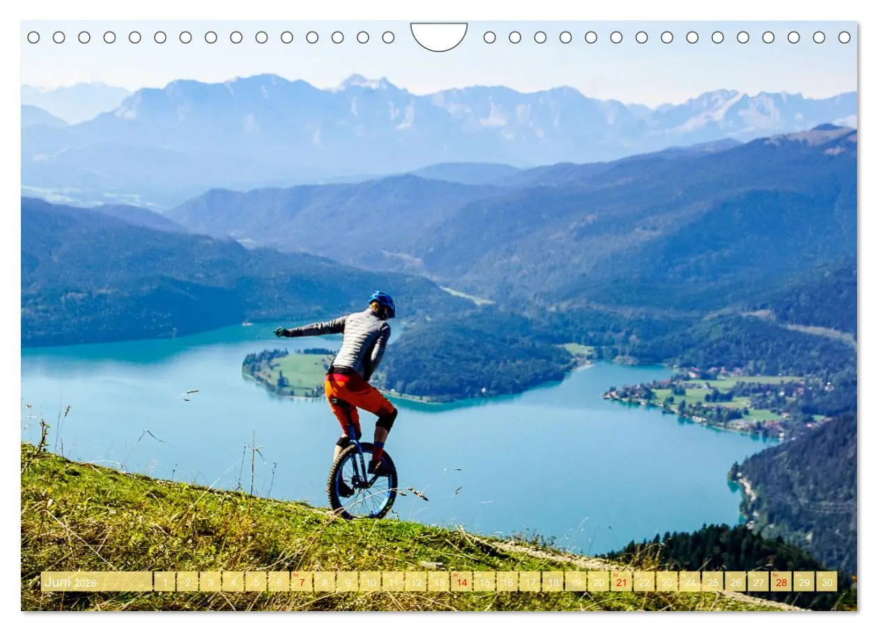 Bild: 9783457652138 | Einrad Downhill (Wandkalender 2026 DIN A4 quer), CALVENDO...