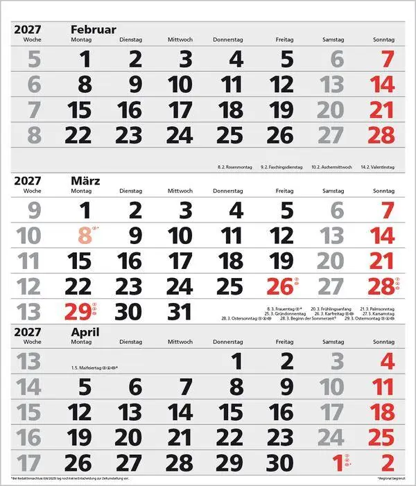 Bild: 9783819302138 | 3-Monats-Planer XL Comfort 2027 | Verlag Korsch | Kalender | 12 S.
