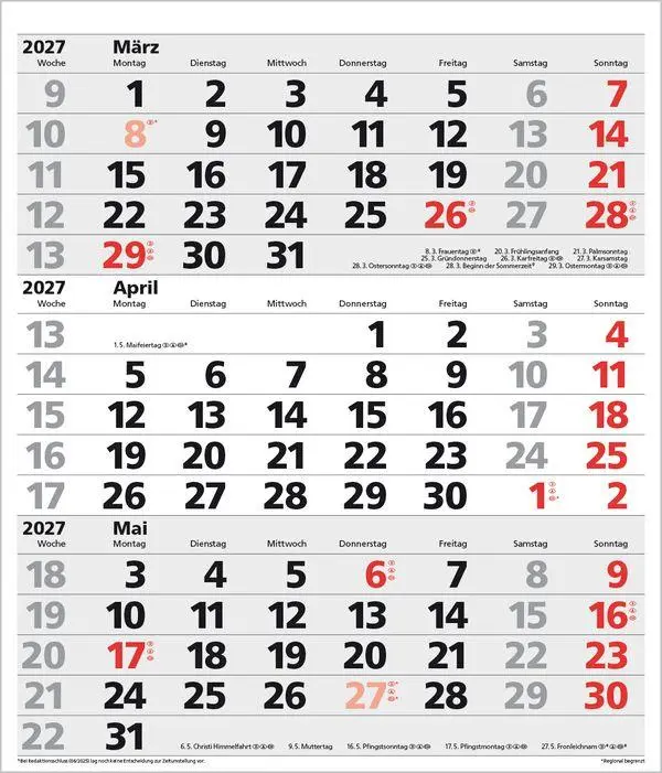 Bild: 9783819302138 | 3-Monats-Planer XL Comfort 2027 | Verlag Korsch | Kalender | 12 S.
