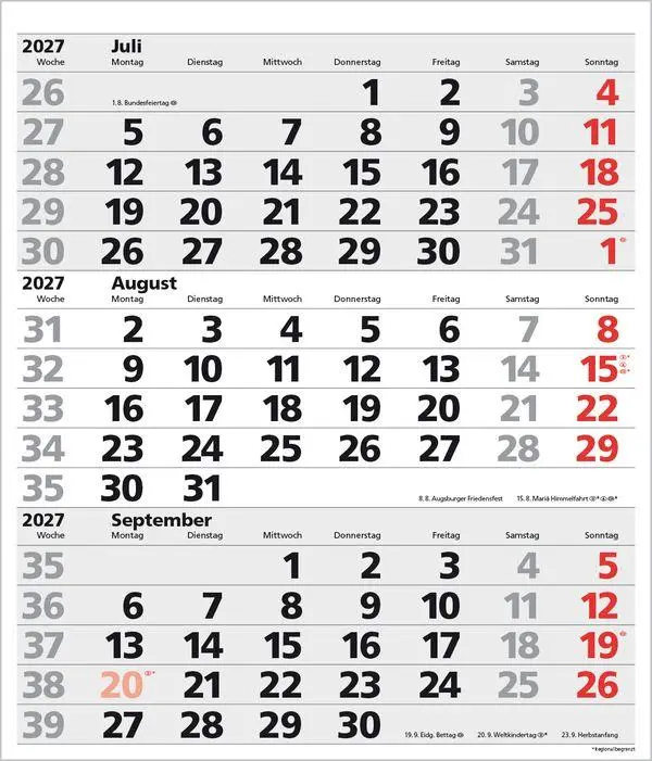 Bild: 9783819302138 | 3-Monats-Planer XL Comfort 2027 | Verlag Korsch | Kalender | 12 S.