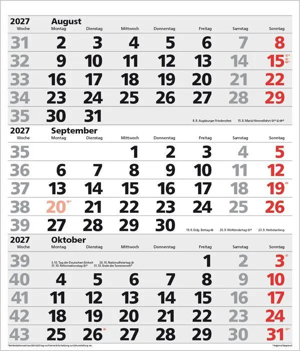 Bild: 9783819302138 | 3-Monats-Planer XL Comfort 2027 | Verlag Korsch | Kalender | 12 S.