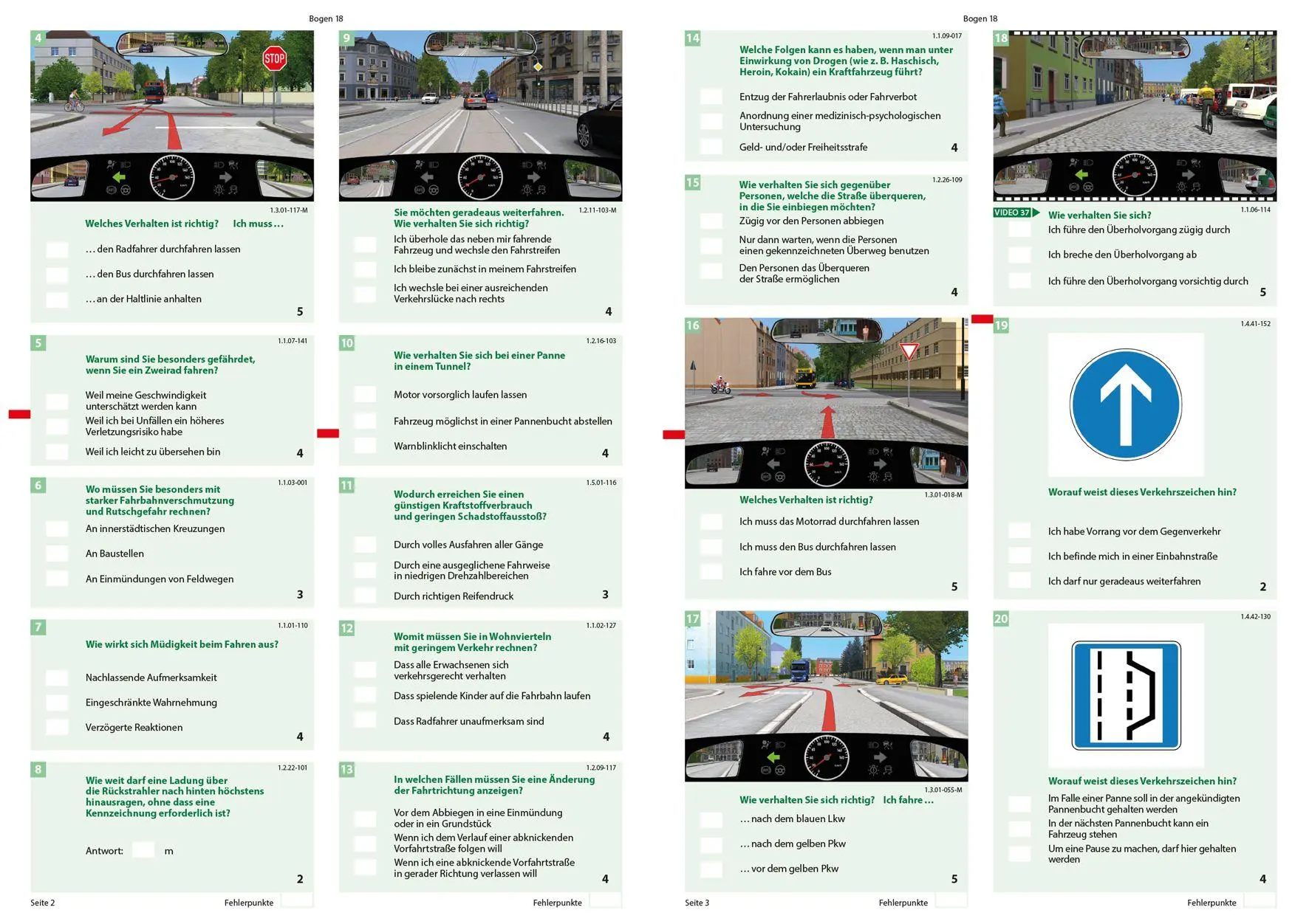 Bild: 9783959822138 | Führerschein Fragebogen Klasse A, A1, A2 - Motorrad Theorieprüfung...