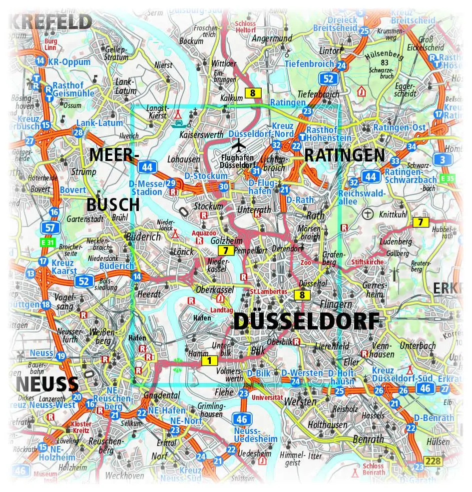 Bild: 9783961322138 | Düsseldorf. Stadtplan 1:16 000 | (Land-)Karte | Deutsch | 2017