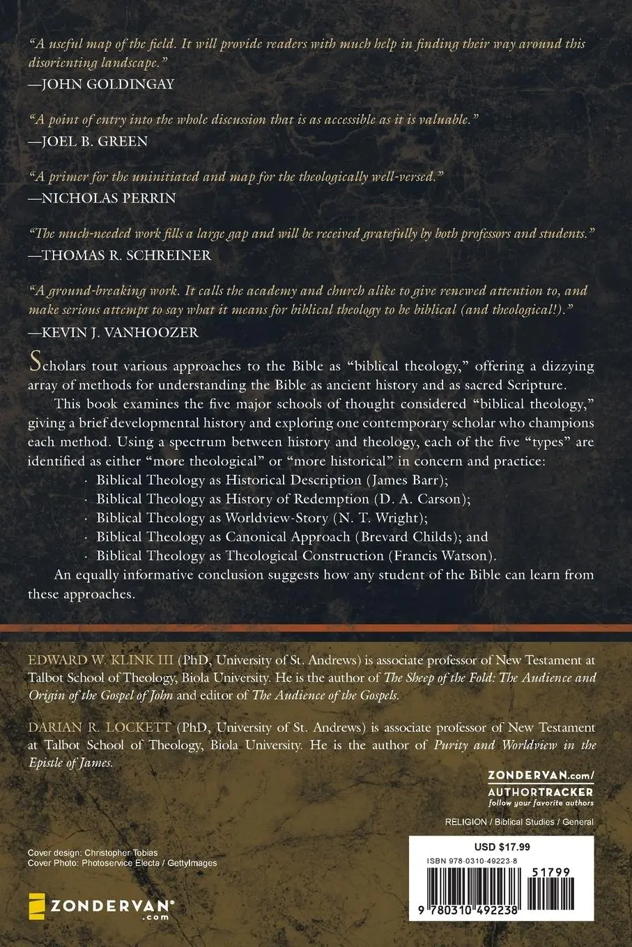 Rückseite: 9780310492238 | Understanding Biblical Theology | A Comparison of Theory and Practice