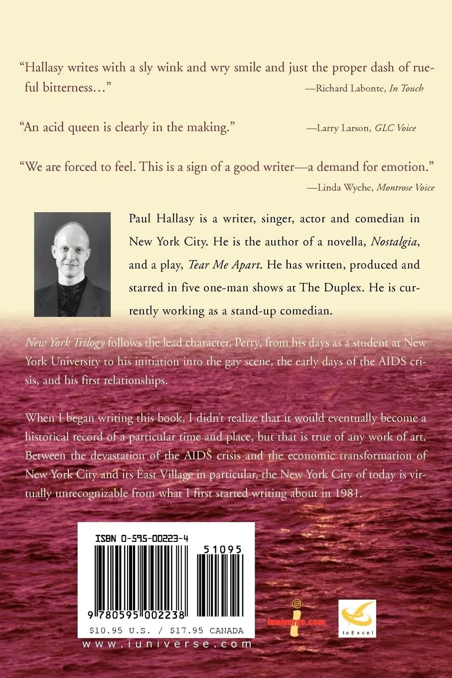 Rückseite: 9780595002238 | New York Trilogy | New York Underground, Trapped, Love and Sex | Buch