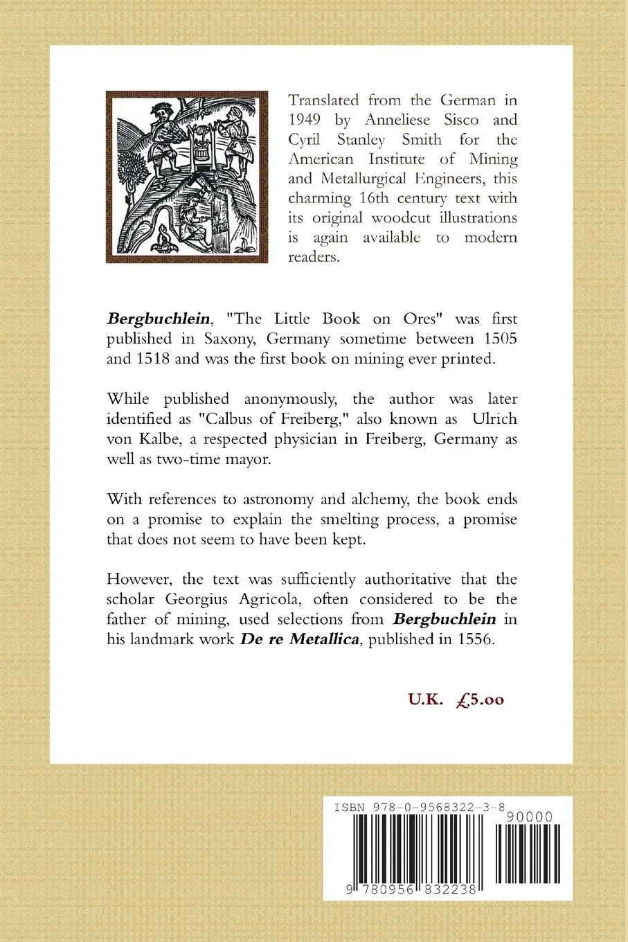 Rückseite: 9780956832238 | Bergbuchlein, The Little Book on Ores | Mary Ross (u. a.) | Buch