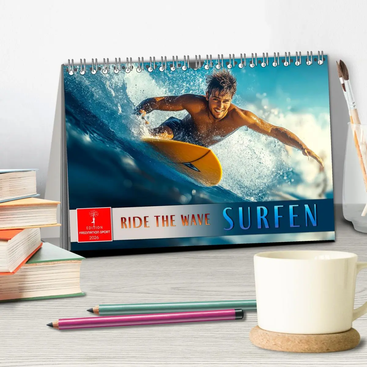 Bild: 9783457262238 | Surfen - Ride the Wave (Tischkalender 2026 DIN A5 quer), CALVENDO...