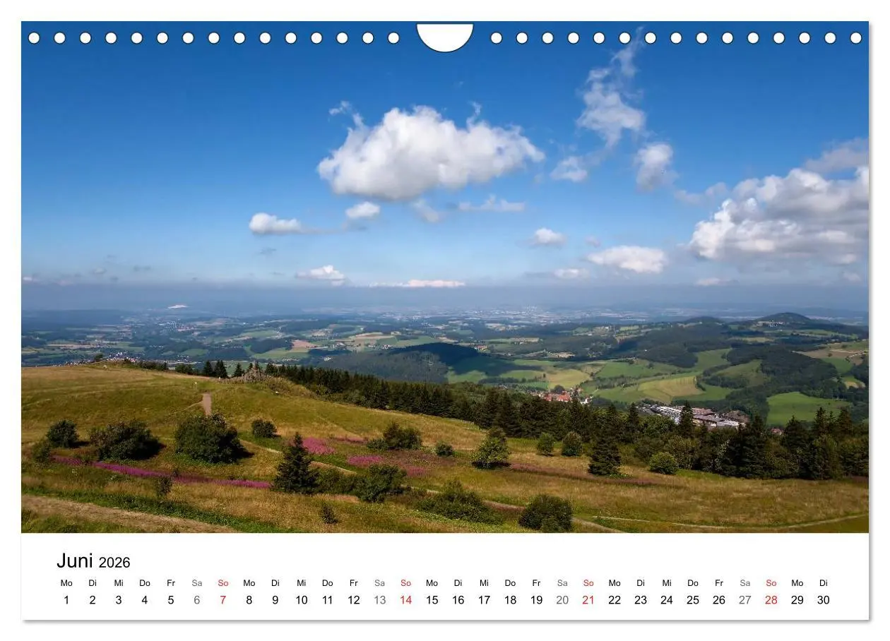 Bild: 9783457952238 | Die Rhön (Wandkalender 2026 DIN A4 quer), CALVENDO Monatskalender