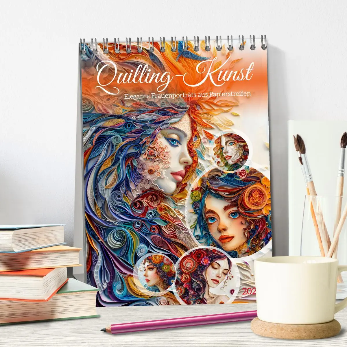 Bild: 9783516282238 | Quilling-Kunst - Elegante Frauenporträts aus Papierstreifen...