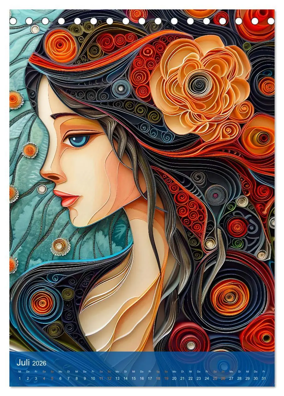 Bild: 9783516282238 | Quilling-Kunst - Elegante Frauenporträts aus Papierstreifen...
