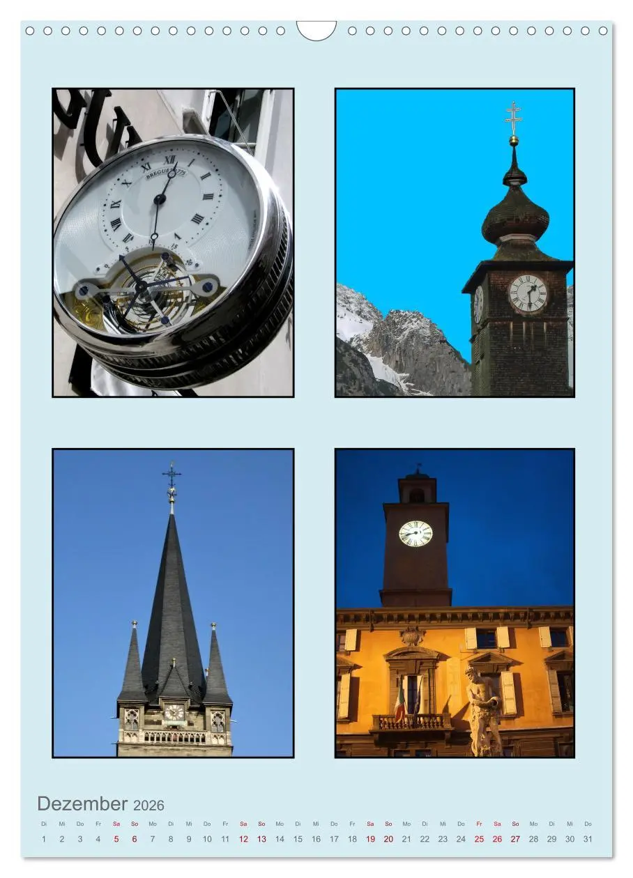 Bild: 9783516352238 | Uhr-Zeiten (Wandkalender 2026 DIN A3 hoch), CALVENDO Monatskalender