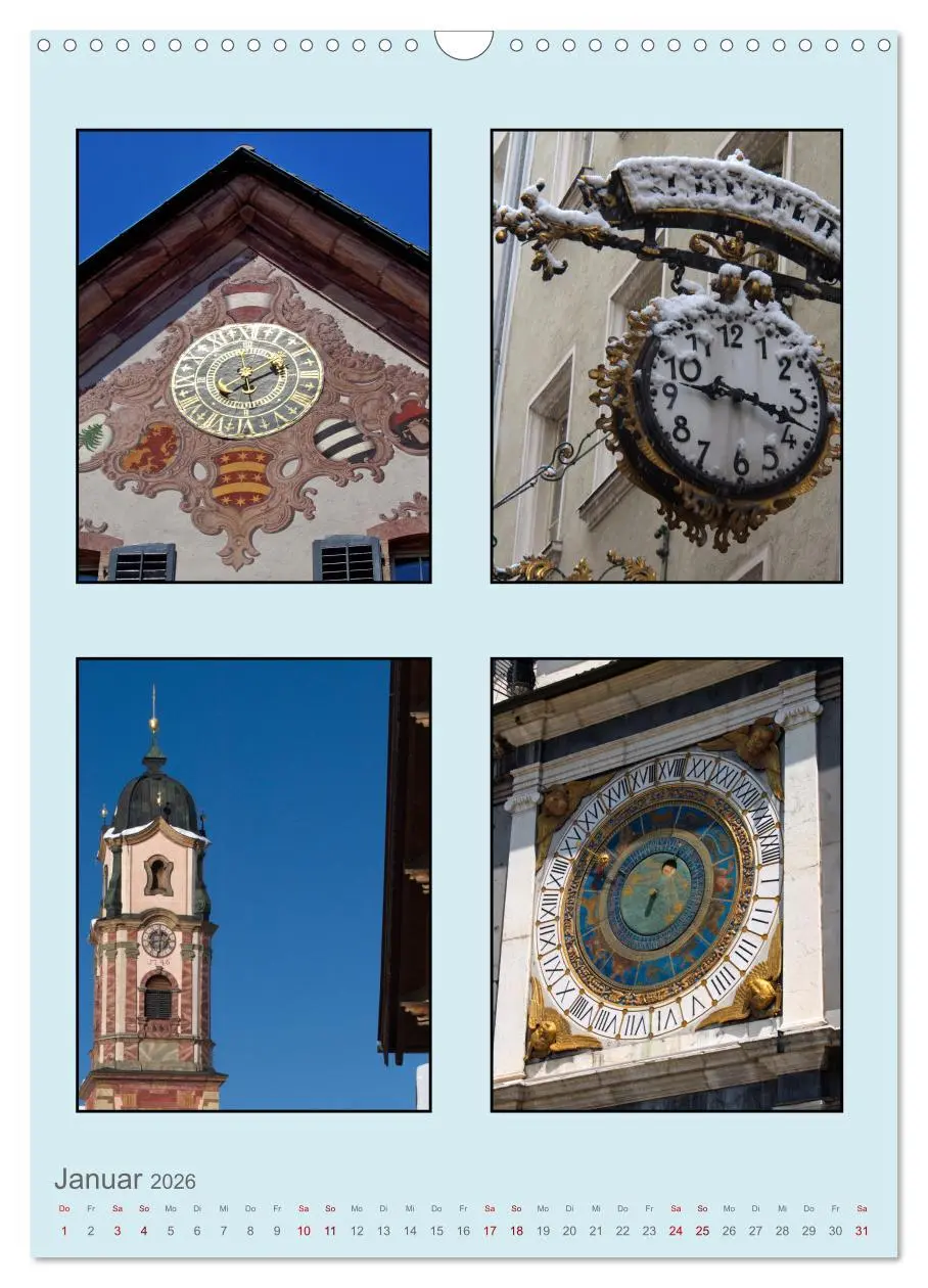 Bild: 9783516352238 | Uhr-Zeiten (Wandkalender 2026 DIN A3 hoch), CALVENDO Monatskalender