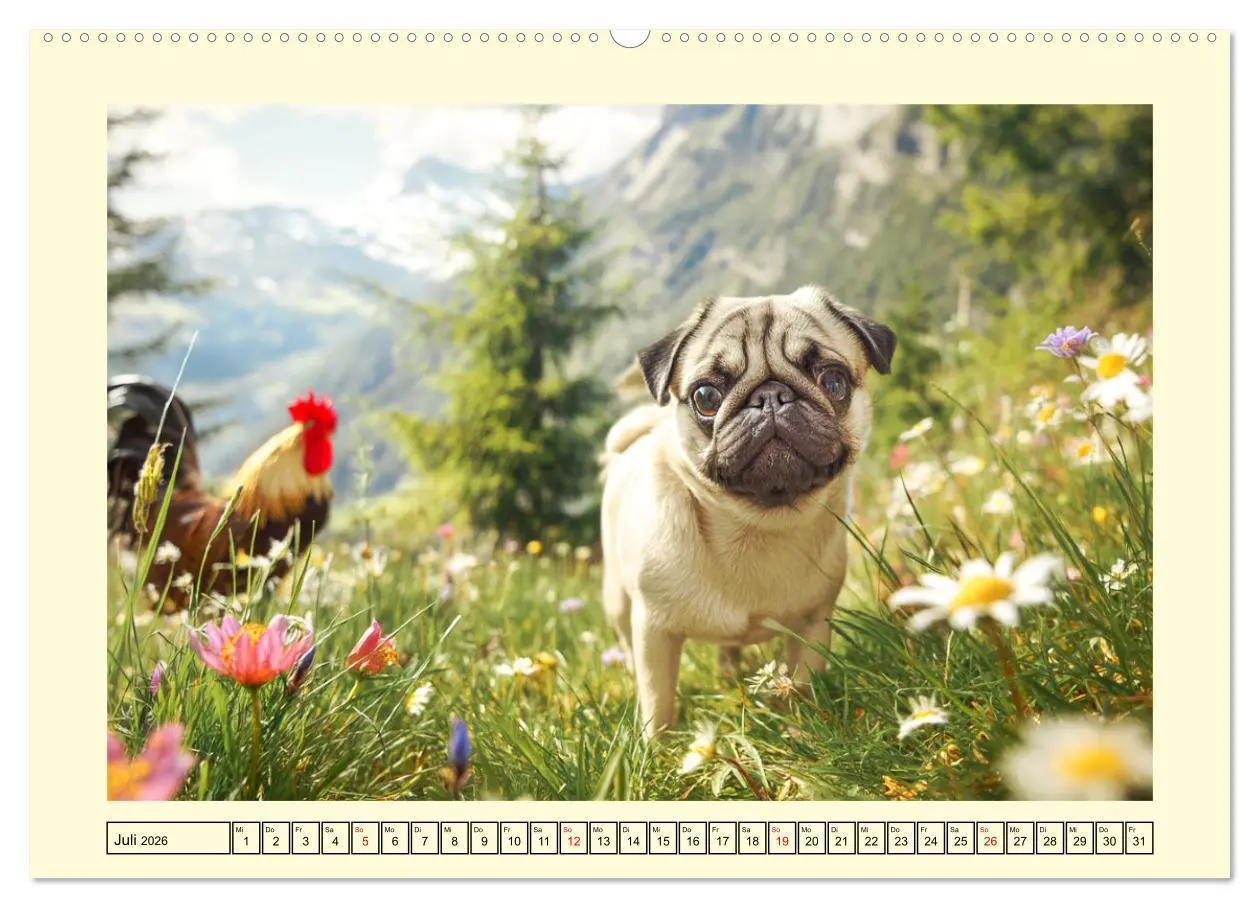 Bild: 9783457942338 | Mops trifft Berglust. Fidele Gipfelstürmer im Höhenrausch...
