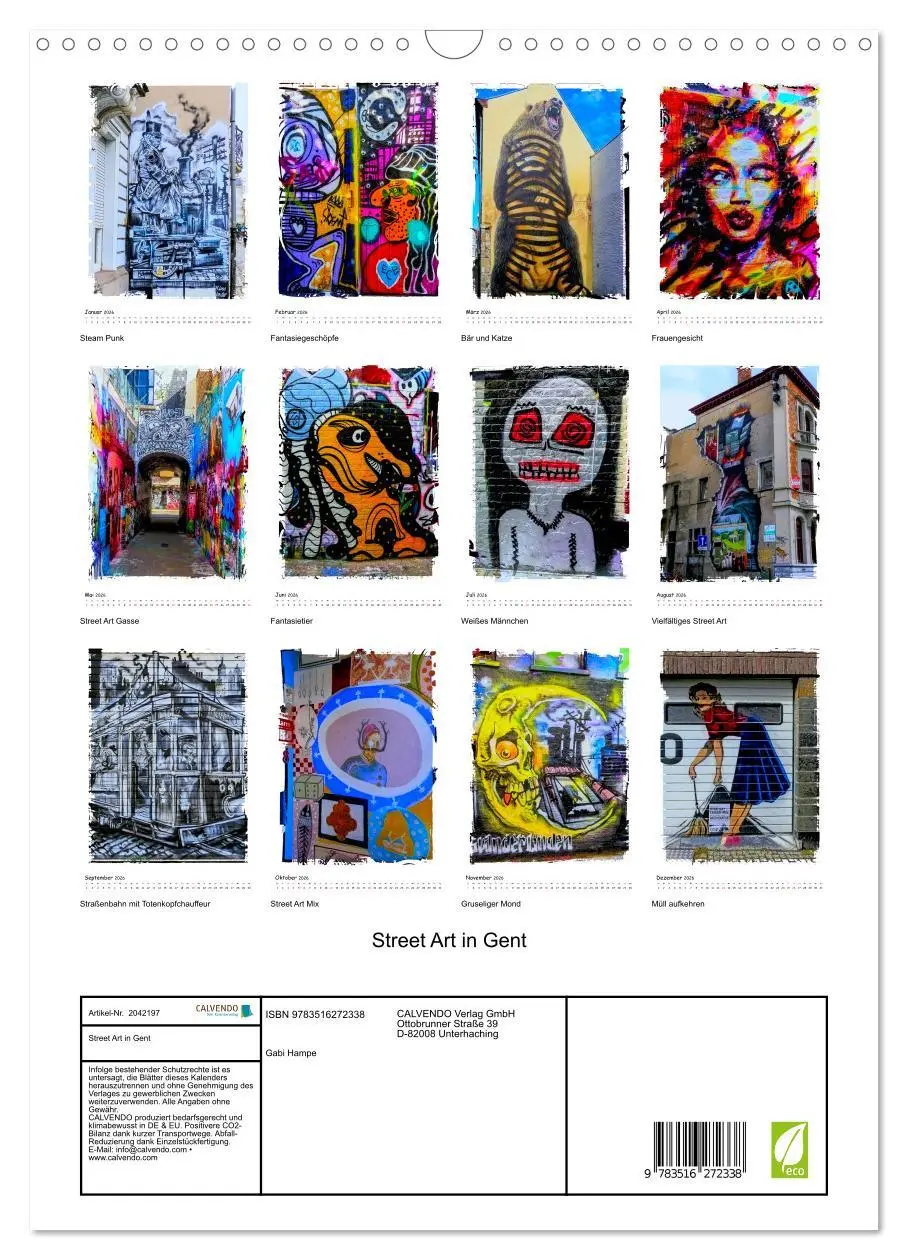 Bild: 9783516272338 | Street Art in Gent (Wandkalender 2026 DIN A3 hoch), CALVENDO...