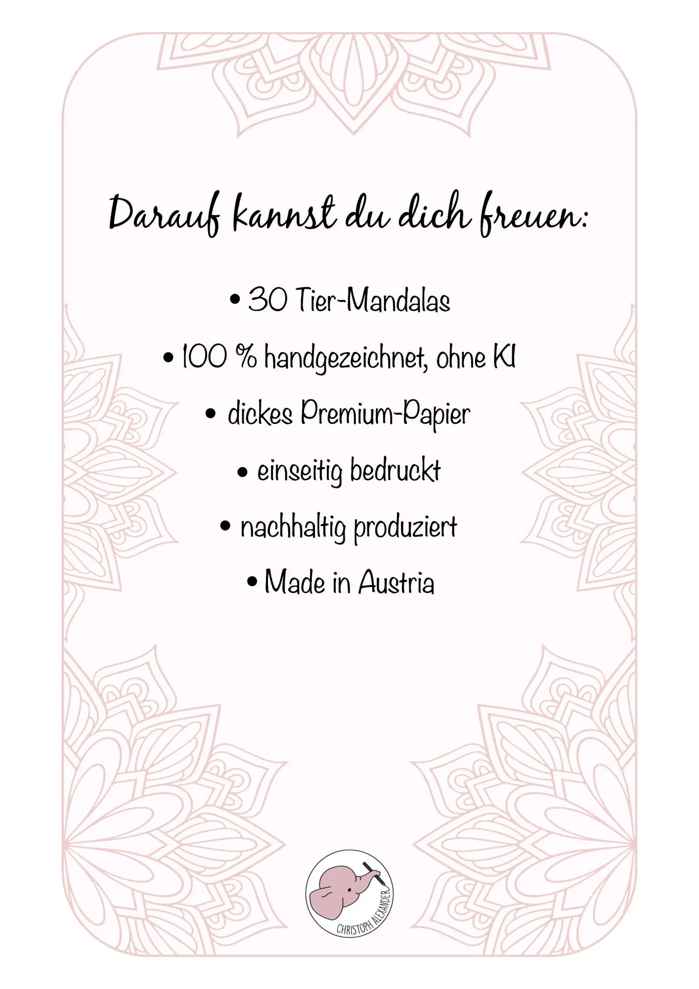 Bild: 9783690282338 | Mein Mandala Malbuch | Christoph Alexander | Taschenbuch | 60 S.