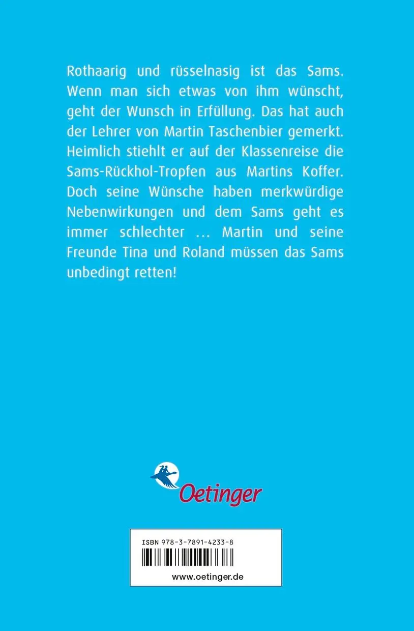 Rückseite: 9783789142338 | Sams in Gefahr | Paul Maar | Buch | Sams | 208 S. | Deutsch | 2002