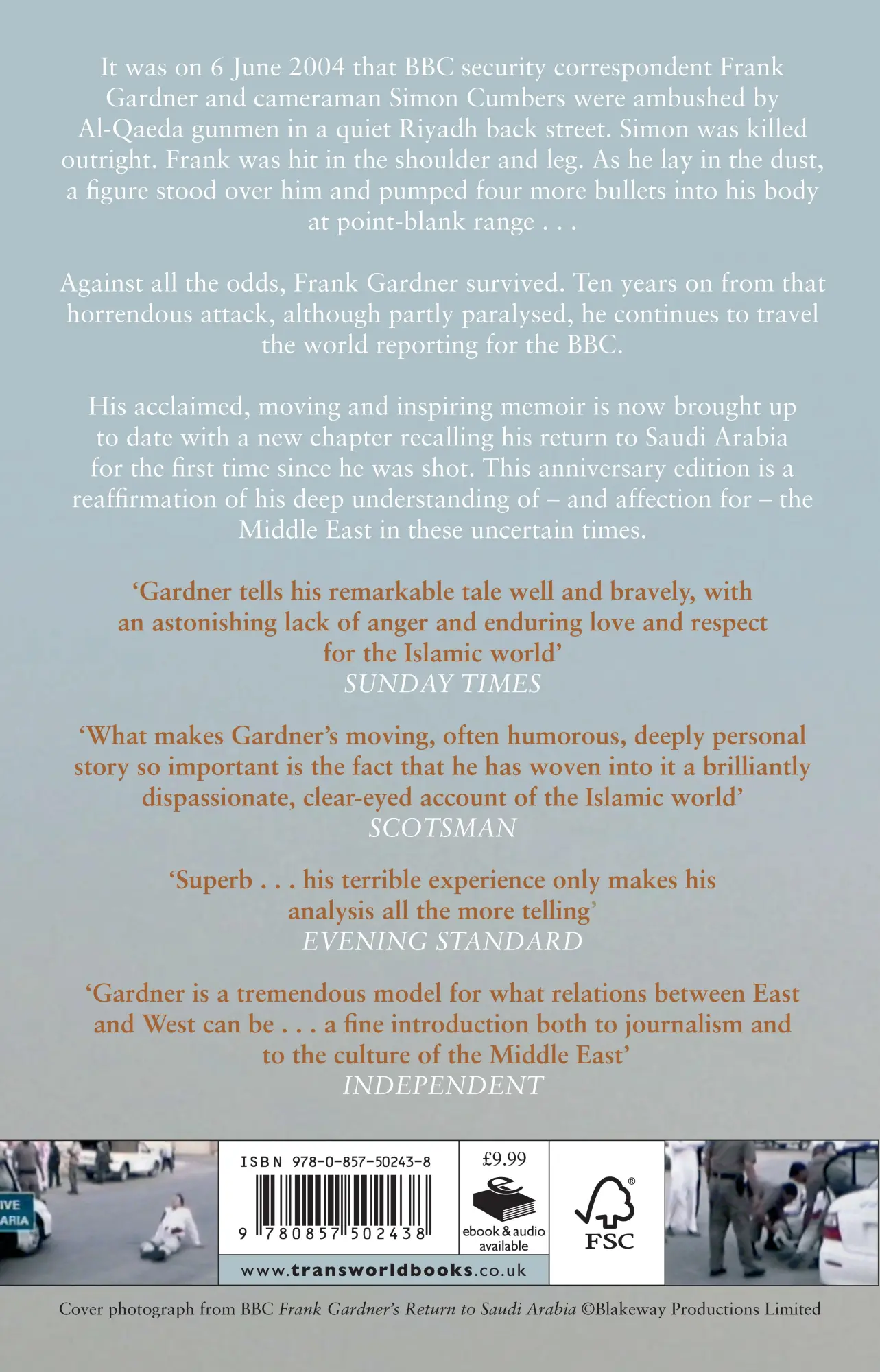 Rückseite: 9780857502438 | Blood and Sand | 10th Anniversary Edition | Frank Gardner | Buch