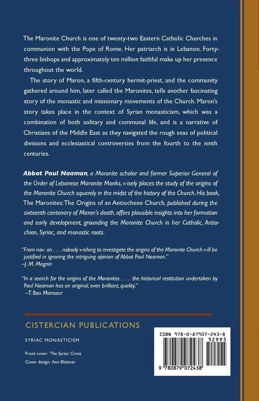 Rückseite: 9780879072438 | The Maronites | The Origins of an Antiochene Church | Naaman Paul