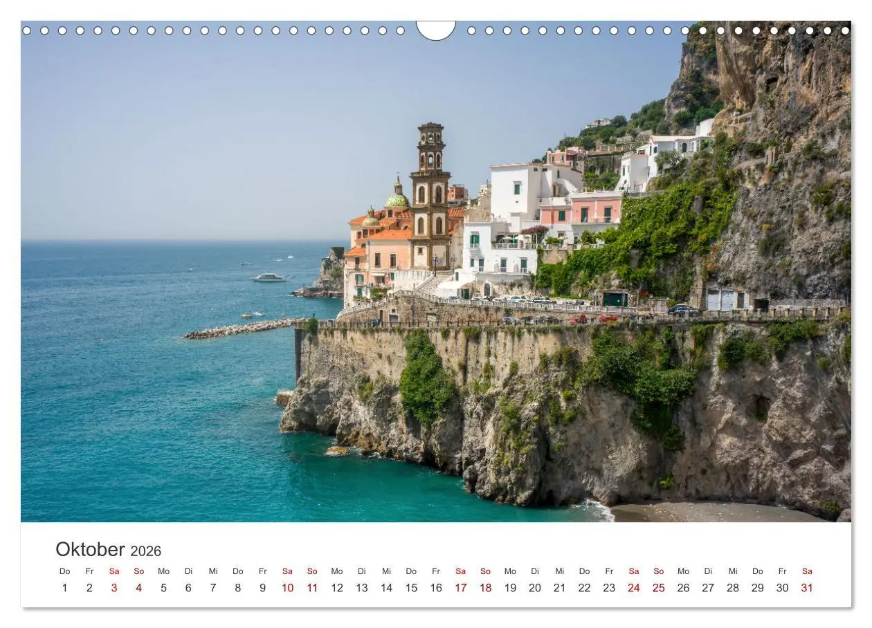 Bild: 9783457312438 | Malerische Amalfiküste (Wandkalender 2026 DIN A3 quer), CALVENDO...