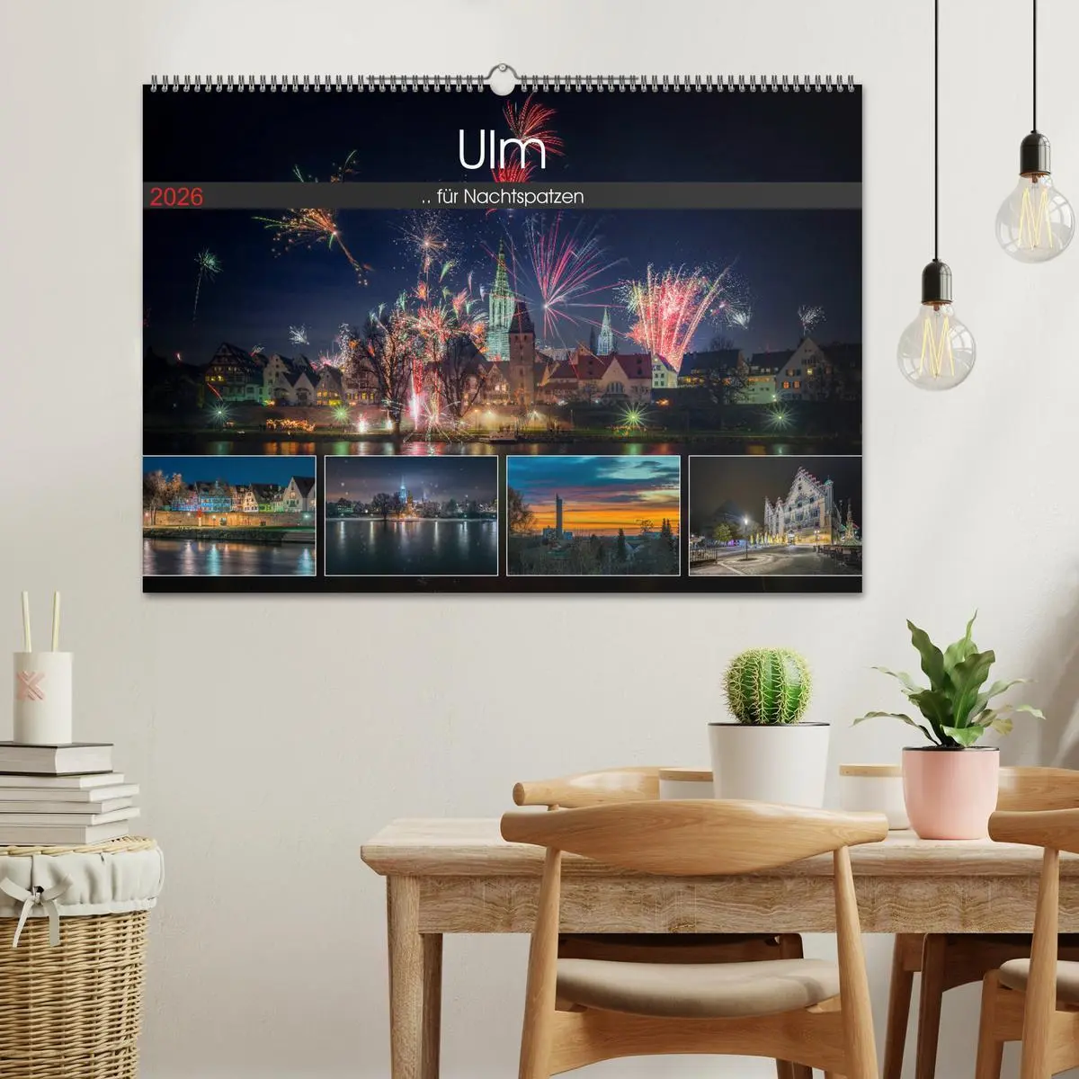 Bild: 9783457932438 | Ulm für Nachtspatzen (Wandkalender 2026 DIN A2 quer), CALVENDO...
