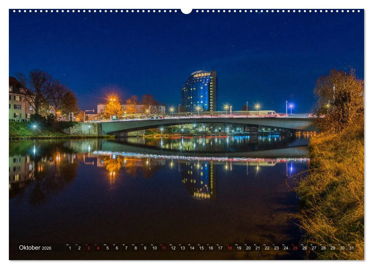 Bild: 9783457932438 | Ulm für Nachtspatzen (Wandkalender 2026 DIN A2 quer), CALVENDO...