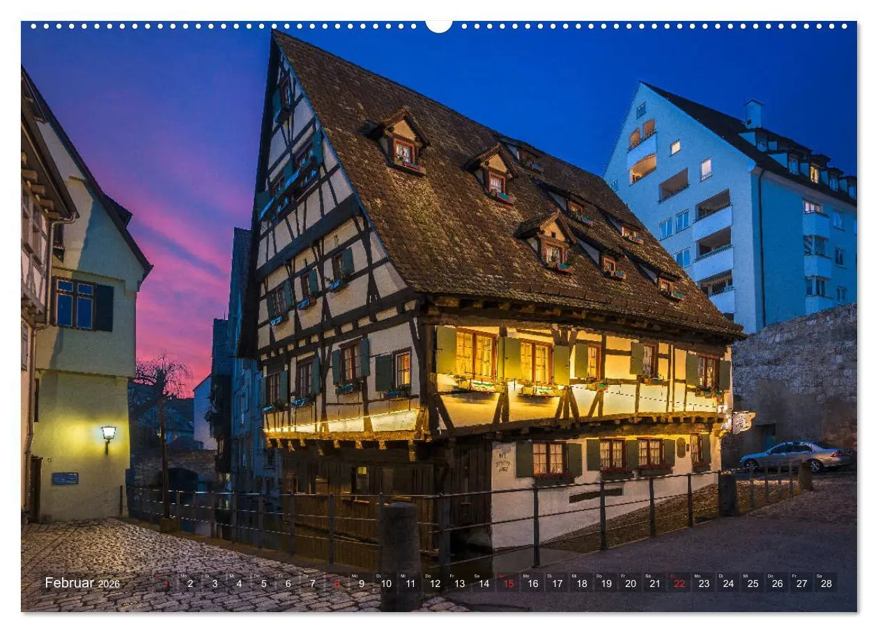 Bild: 9783457932438 | Ulm für Nachtspatzen (Wandkalender 2026 DIN A2 quer), CALVENDO...