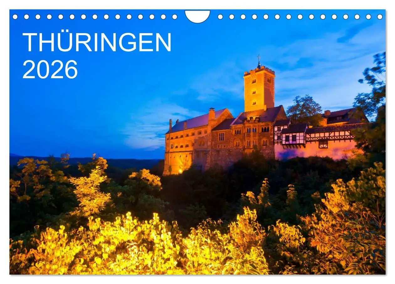 Cover: 9783516192438 | THÜRINGEN 2026 (Wandkalender 2026 DIN A4 quer), CALVENDO...