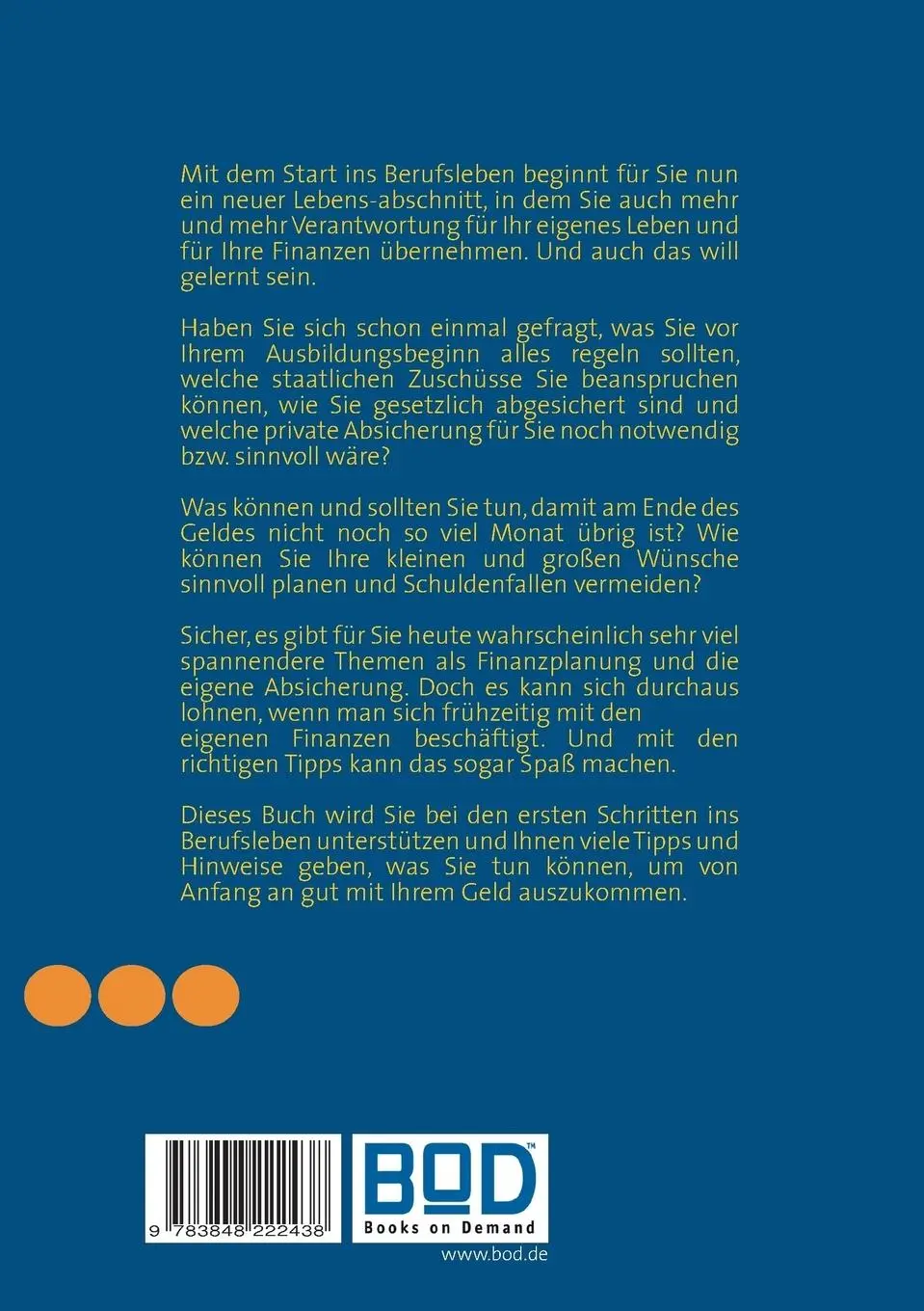 Rückseite: 9783848222438 | Finanzplanung für Jugendliche | Stephan Kaiser | Taschenbuch | 156 S.
