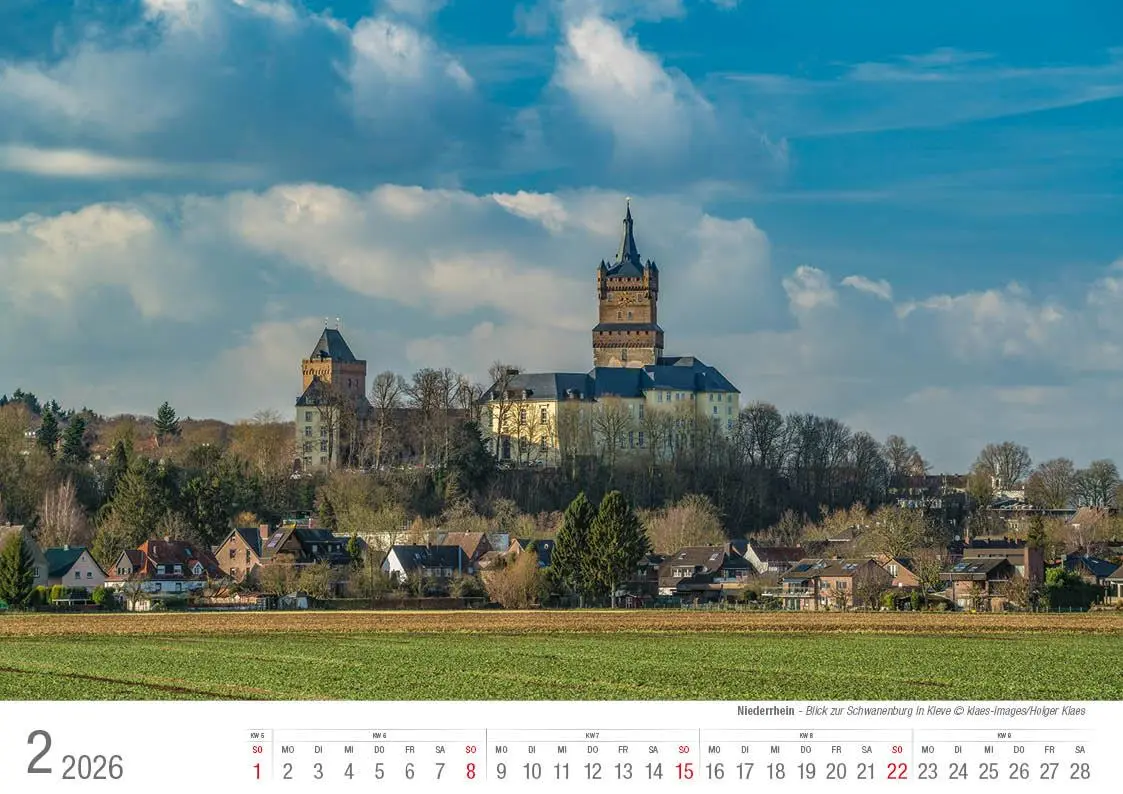 Bild: 9783965352438 | Niederrhein 2026 Bildkalender A4 Spiralbindung | Holger Klaes | 2026