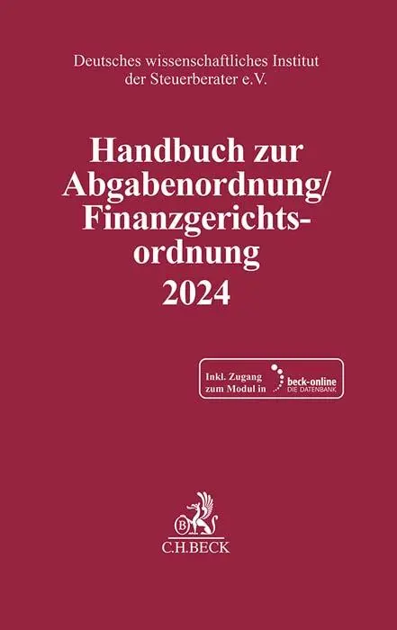 Cover: 9783406812538 | Handbuch zur Abgabenordnung / Finanzgerichtsordnung 2024 | V. | Bundle