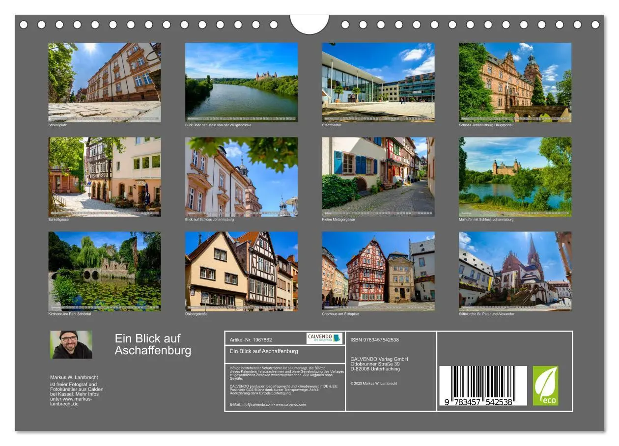 Bild: 9783457542538 | Ein Blick auf Aschaffenburg (Wandkalender 2026 DIN A4 quer),...