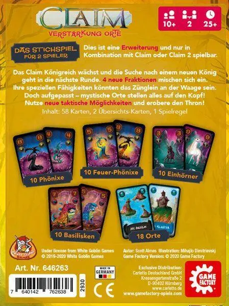 Bild: 7640142762638 | Game Factory - Claim Verstärkung: Orte | Game Factory | Spiel | 646263