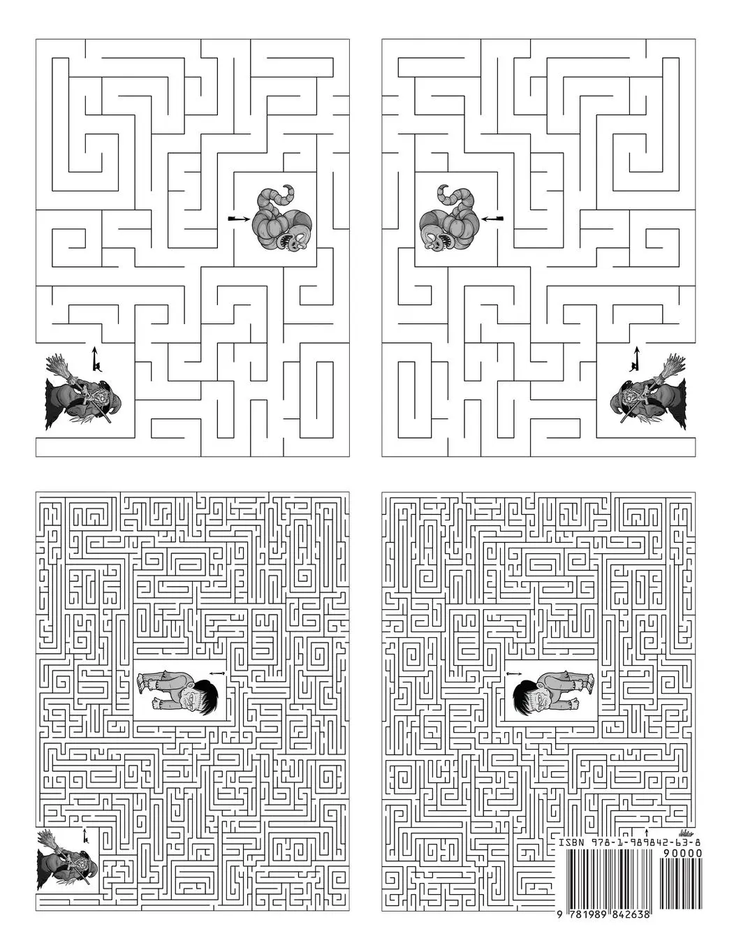Rückseite: 9781989842638 | The Competitive Halloween Maze Puzzle Book | Allen Nelson | Buch