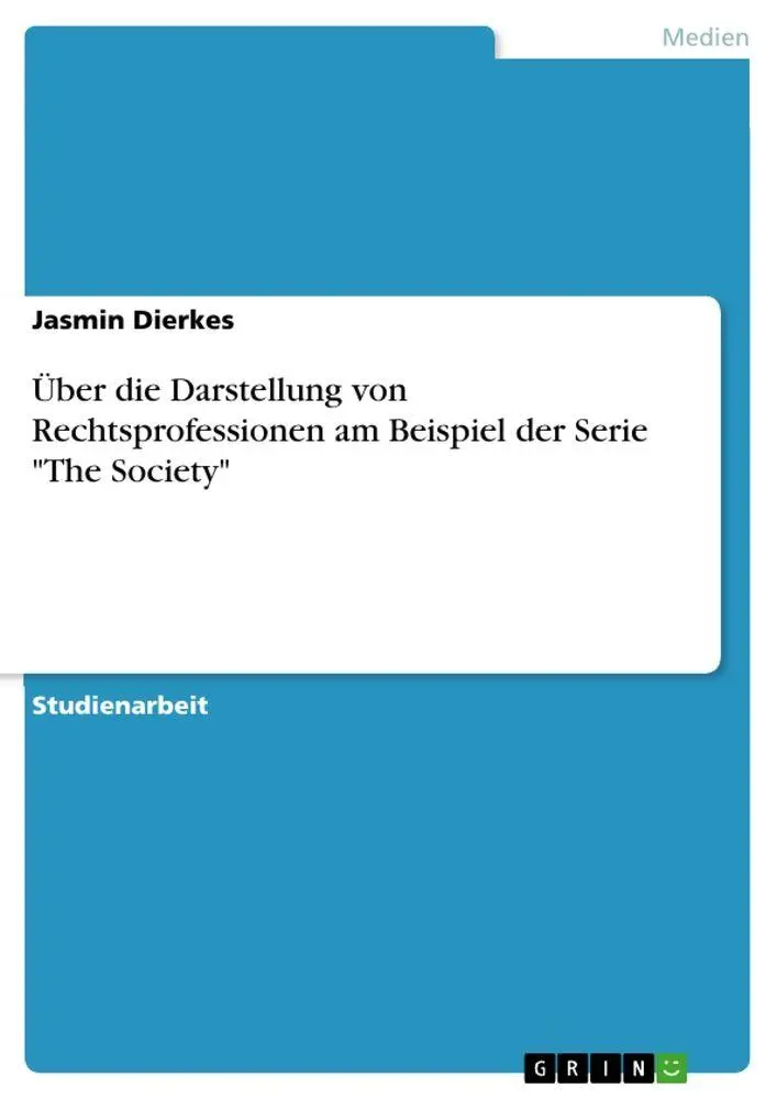 Cover: 9783346342638 | Über die Darstellung von Rechtsprofessionen am Beispiel der Serie...