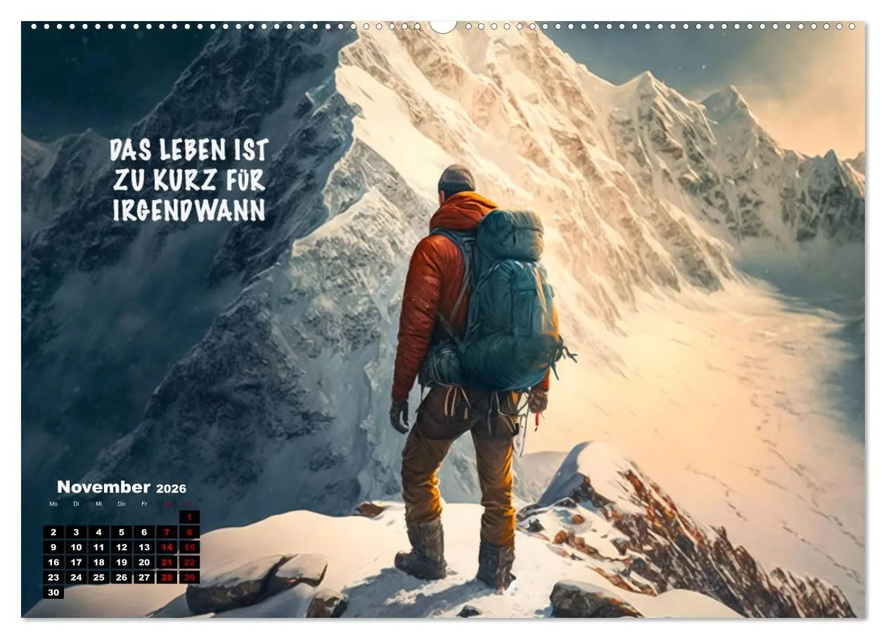 Bild: 9783457532638 | Motivation und Bergsteigen (hochwertiger Premium Wandkalender 2026...