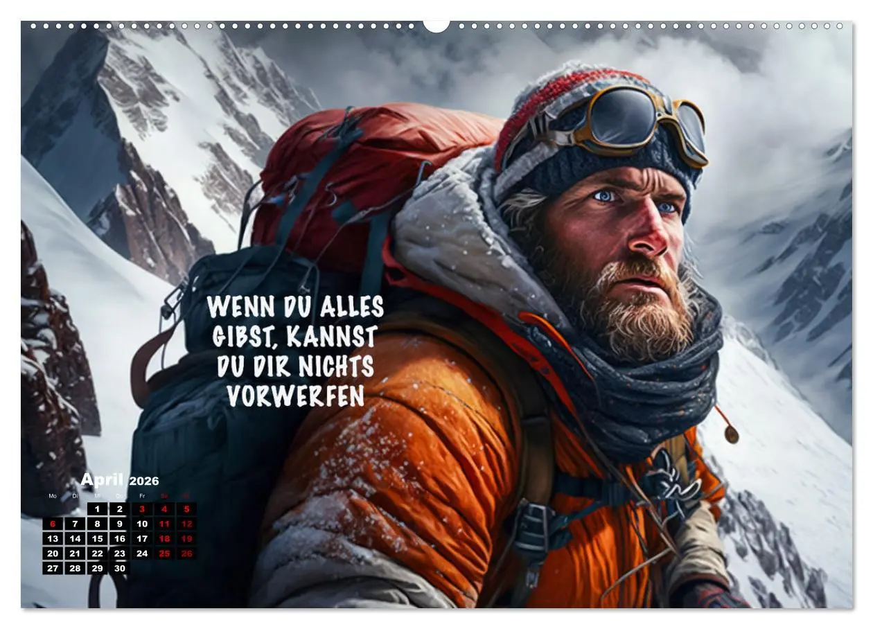 Bild: 9783457532638 | Motivation und Bergsteigen (hochwertiger Premium Wandkalender 2026...