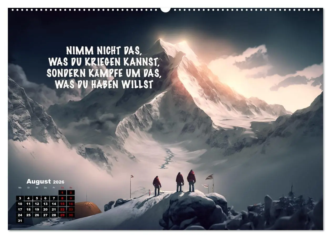 Bild: 9783457532638 | Motivation und Bergsteigen (hochwertiger Premium Wandkalender 2026...