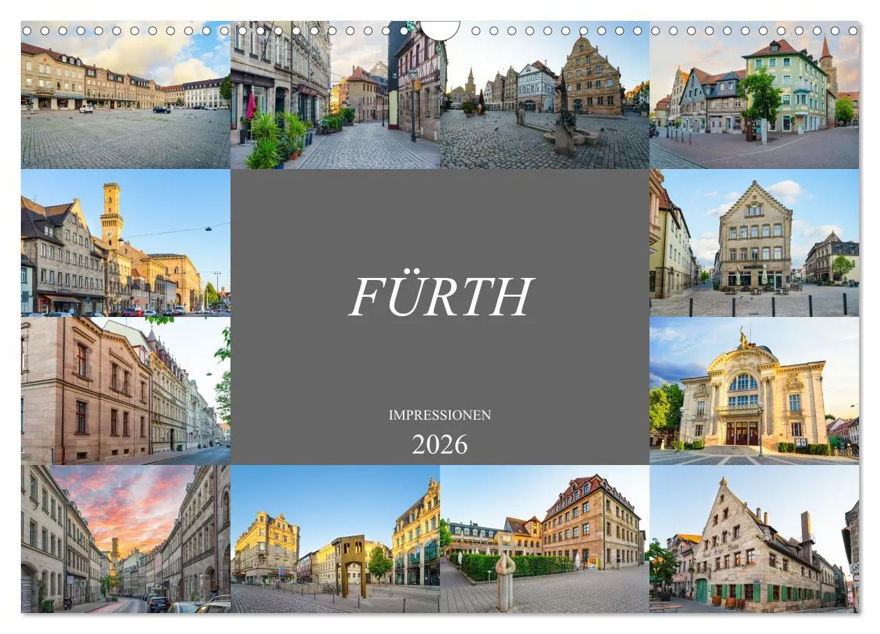 Cover: 9783457912638 | Fürth Impressionen (Wandkalender 2026 DIN A3 quer), CALVENDO...