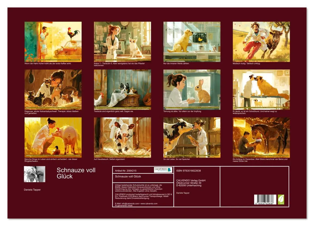Bild: 9783516622638 | Schnauze voll Glück (Wandkalender 2026 DIN A2 quer), CALVENDO...