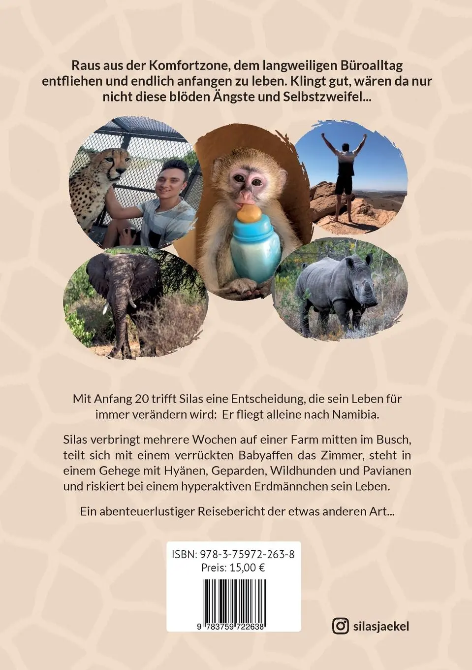 Rückseite: 9783759722638 | Afrika- Leben, Lachen, Frei sein | Silas Jäkel | Taschenbuch | 324 S.