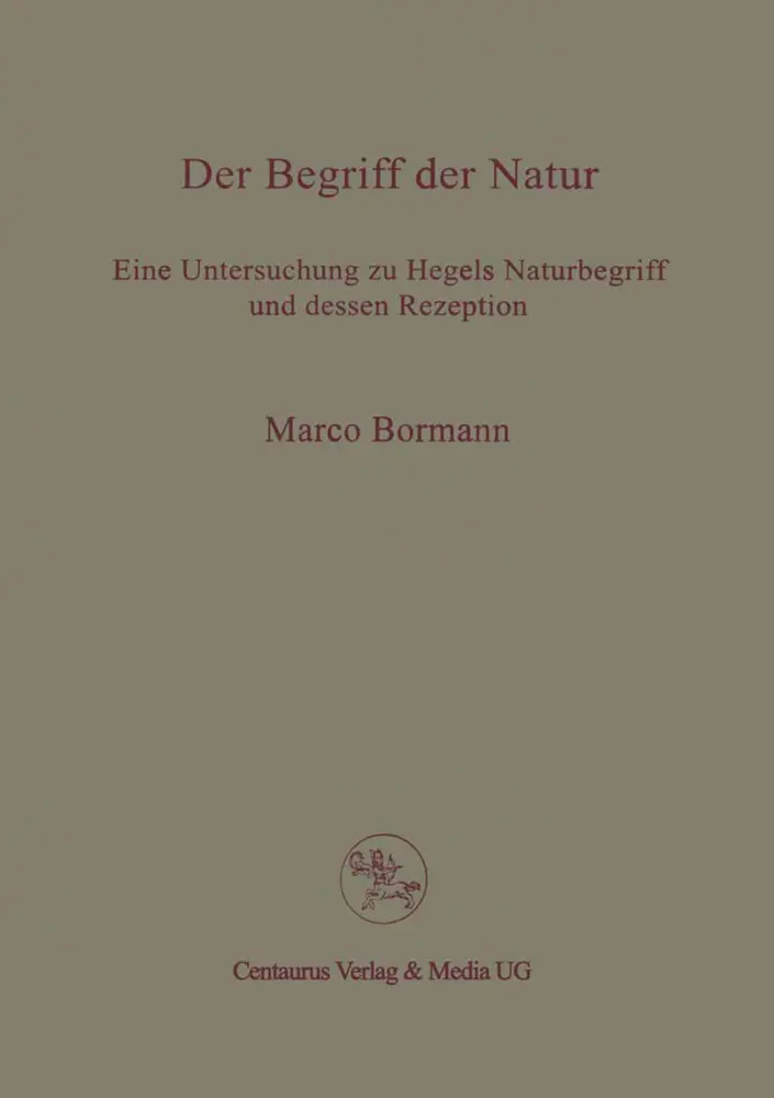 Cover: 9783825502638 | Der Begriff der Natur | Marco Bormann | Taschenbuch | vi | Deutsch