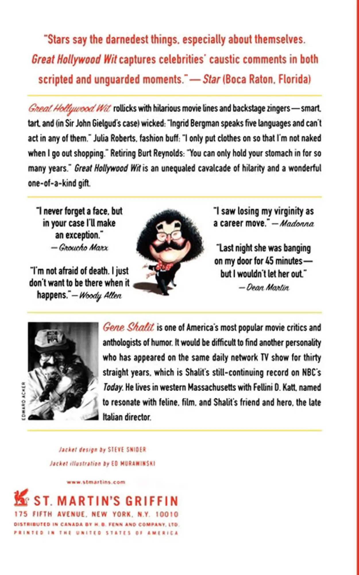 Rückseite: 9780312282738 | Great Hollywood Wit | Gene Shalit | Taschenbuch | Englisch | 2003